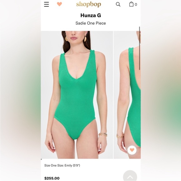 SALE • NWT • Hunza G Sadie Bathing Suit in Emerald - Picture 4 of 13